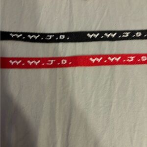 Red and black WWJD two bracelets🖤❤️🖤❤️